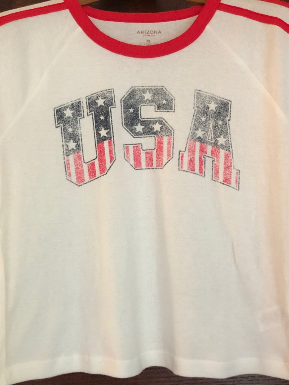 Cropped Retro USA T-Shirt NEW Arizona Brand NWOT